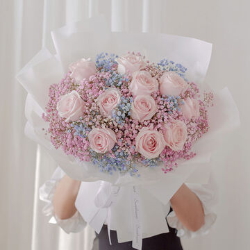 永生花心形圣心盒/炙热红